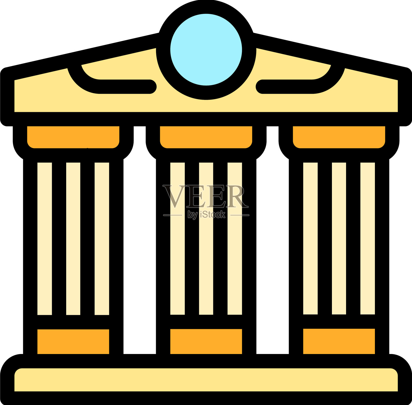 历史栏图标颜色轮廓插画图片素材