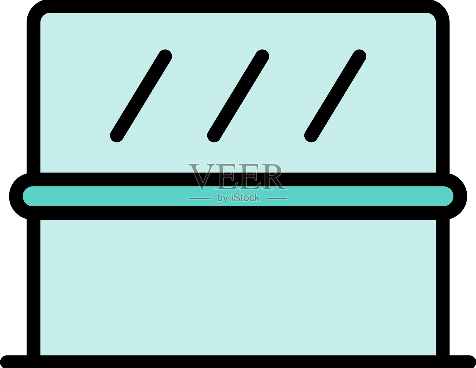 芭蕾舞barre图标颜色轮廓插画图片素材