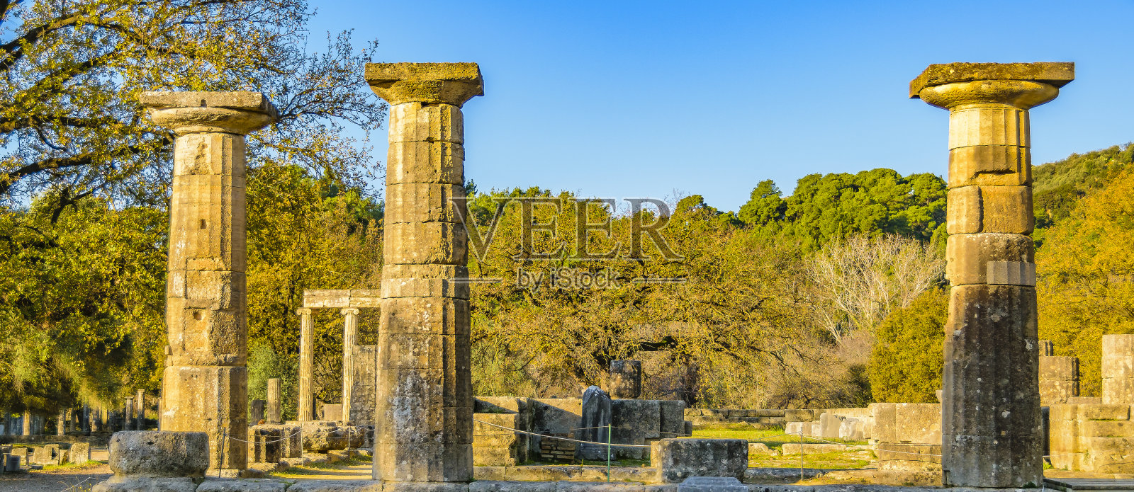 奥林匹亚废墟,伯罗奔尼撒,希腊照片摄影图片