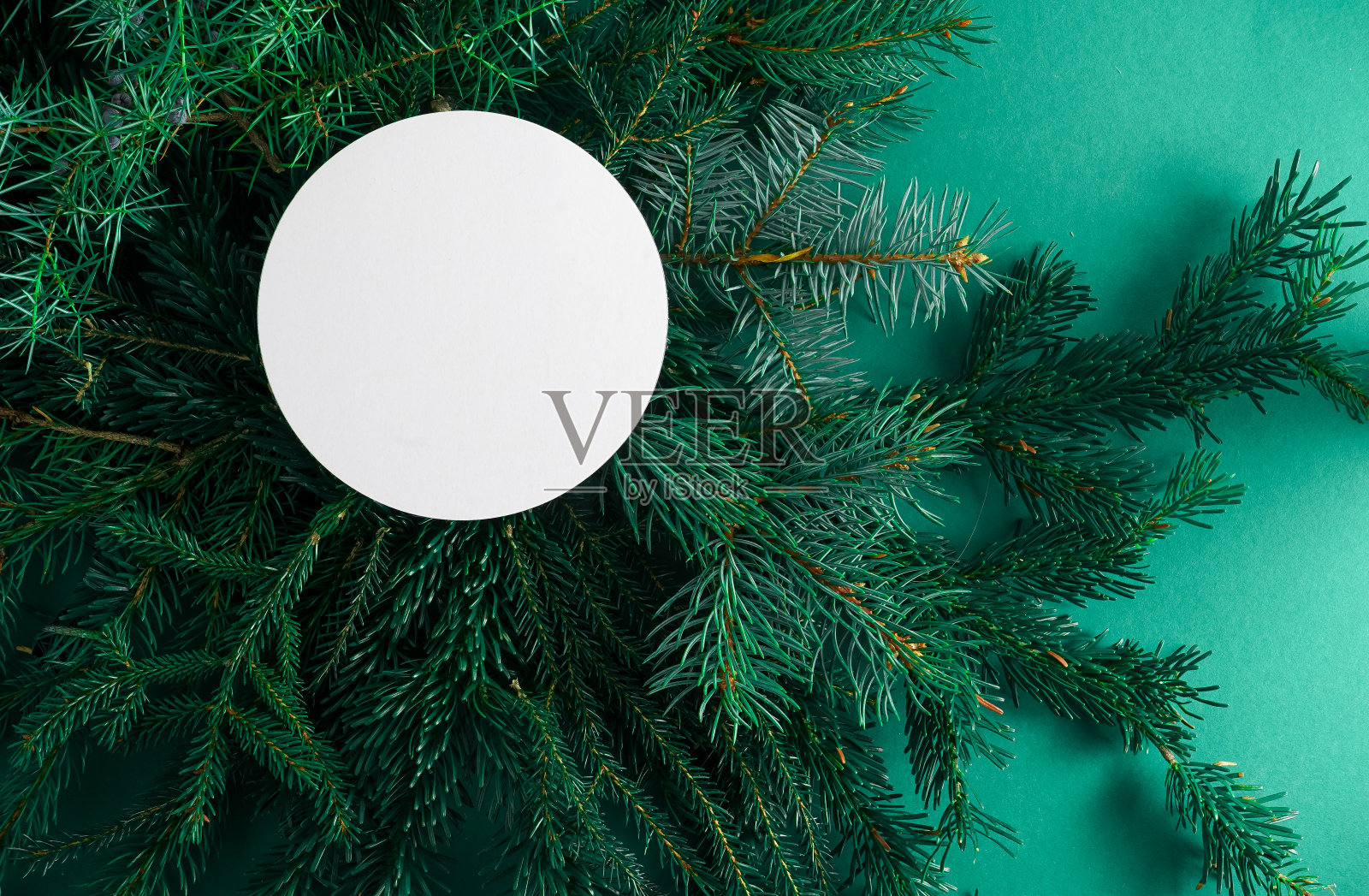 圣诞节绿色背景照片摄影图片