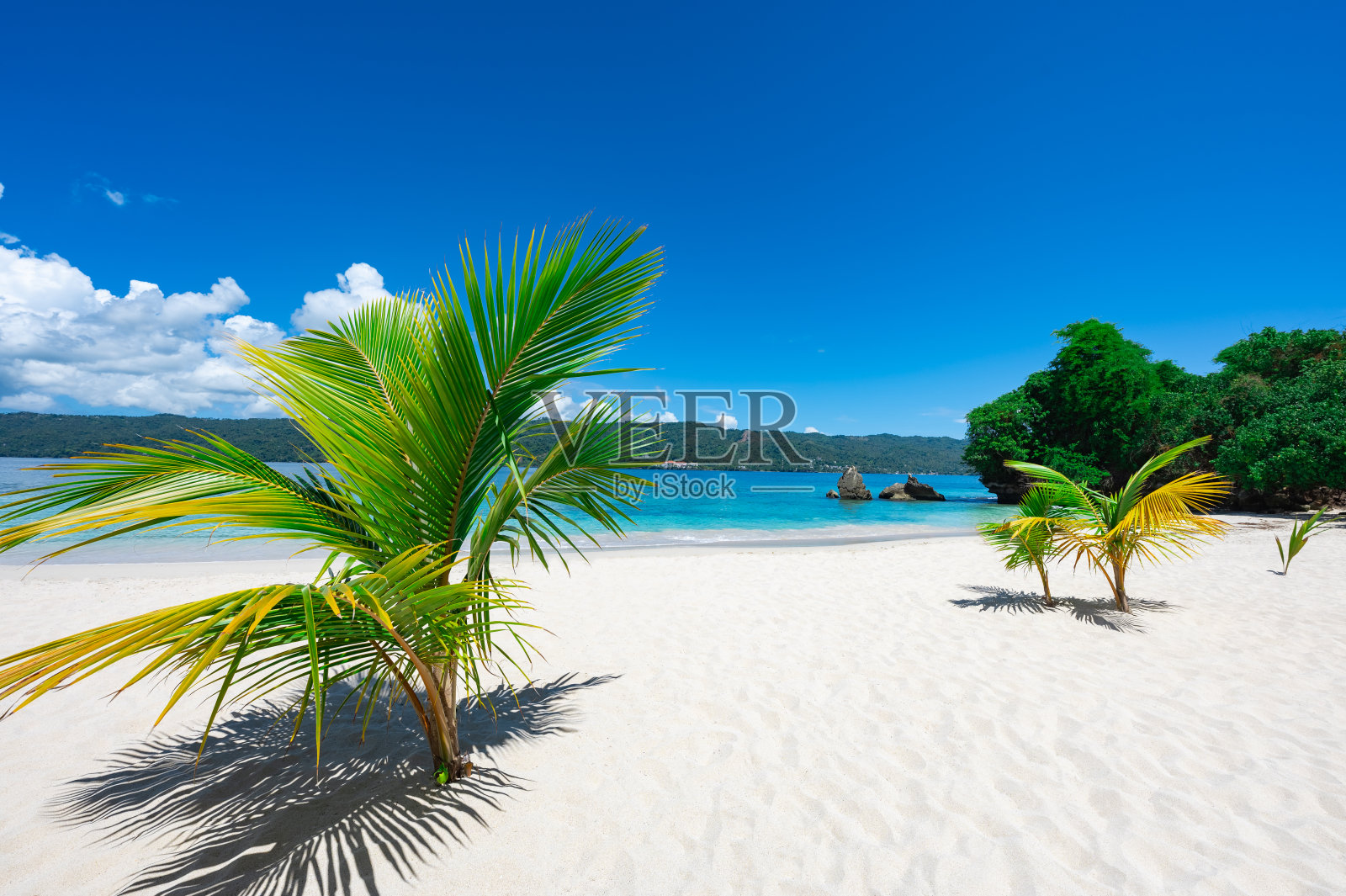 沙门湾博卡迪海滩岛照片摄影图片