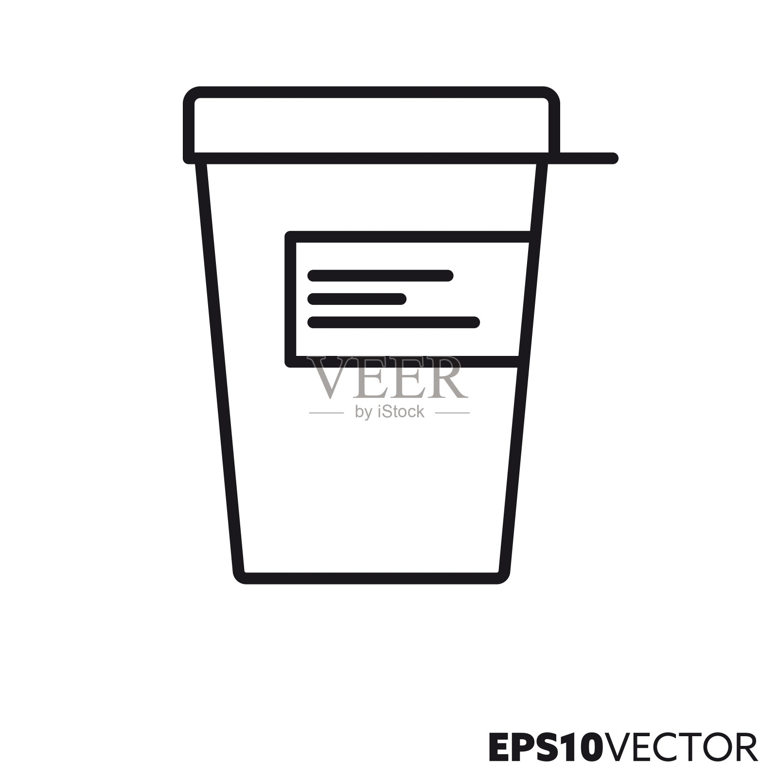 尿样杯矢量线图标插画图片素材