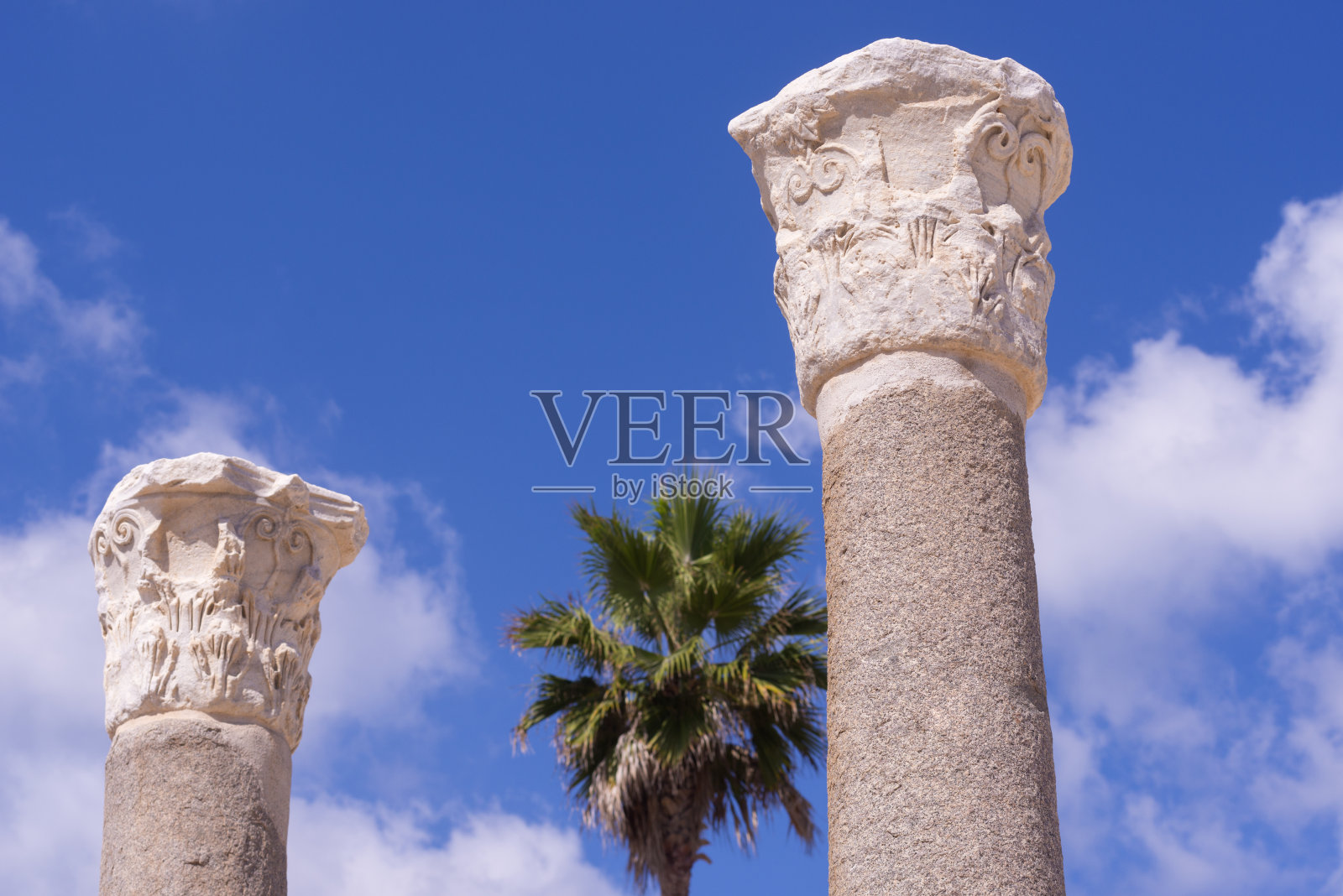 凯撒利亚渡槽古遗址照片摄影图片