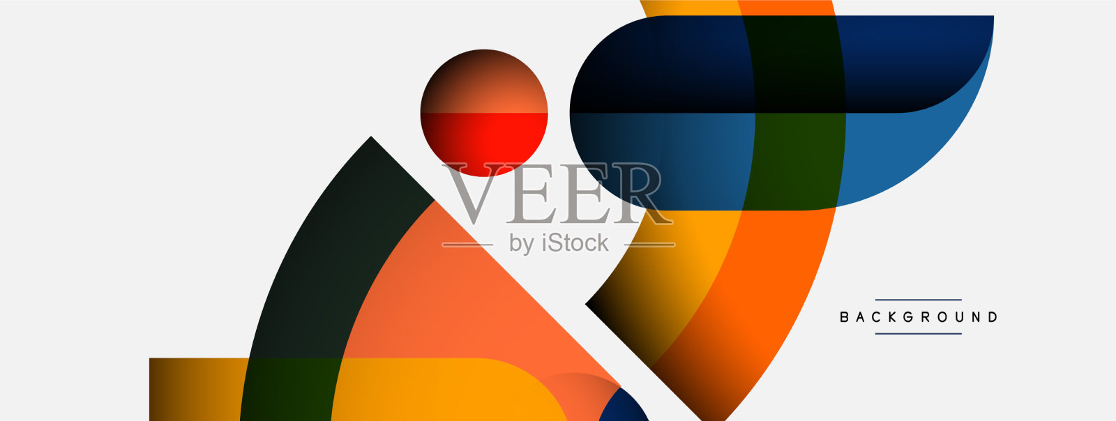 时尚的形状,颜色,最小的设计构成插画图片素材