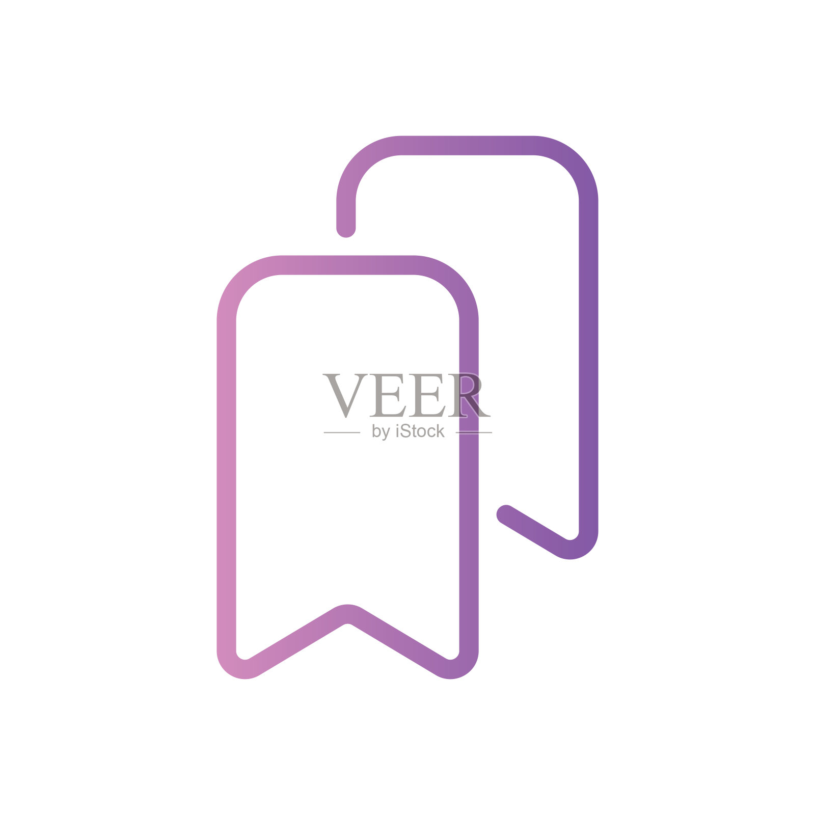 书签梯度图标插画图片素材