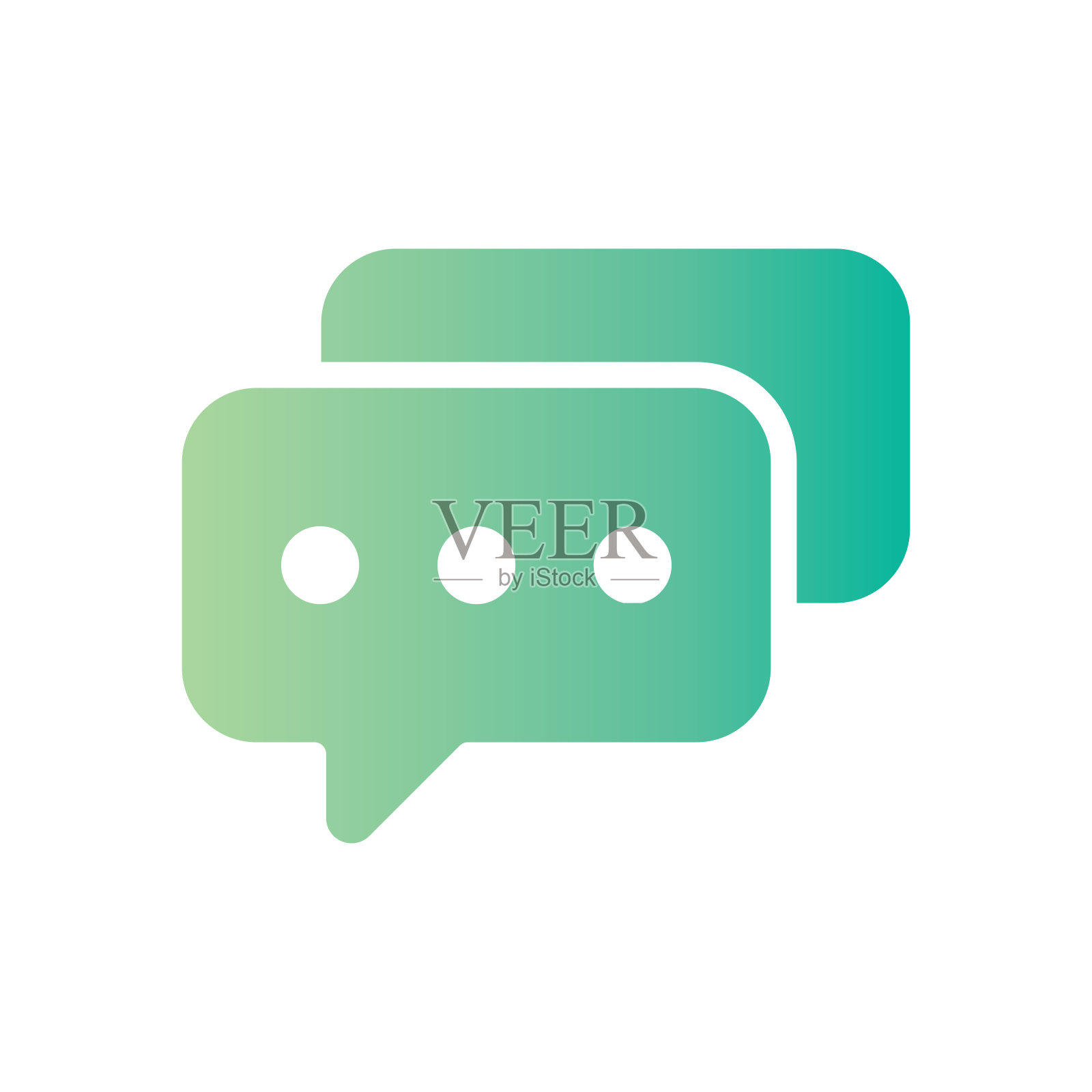 聊天梯度图标插画图片素材