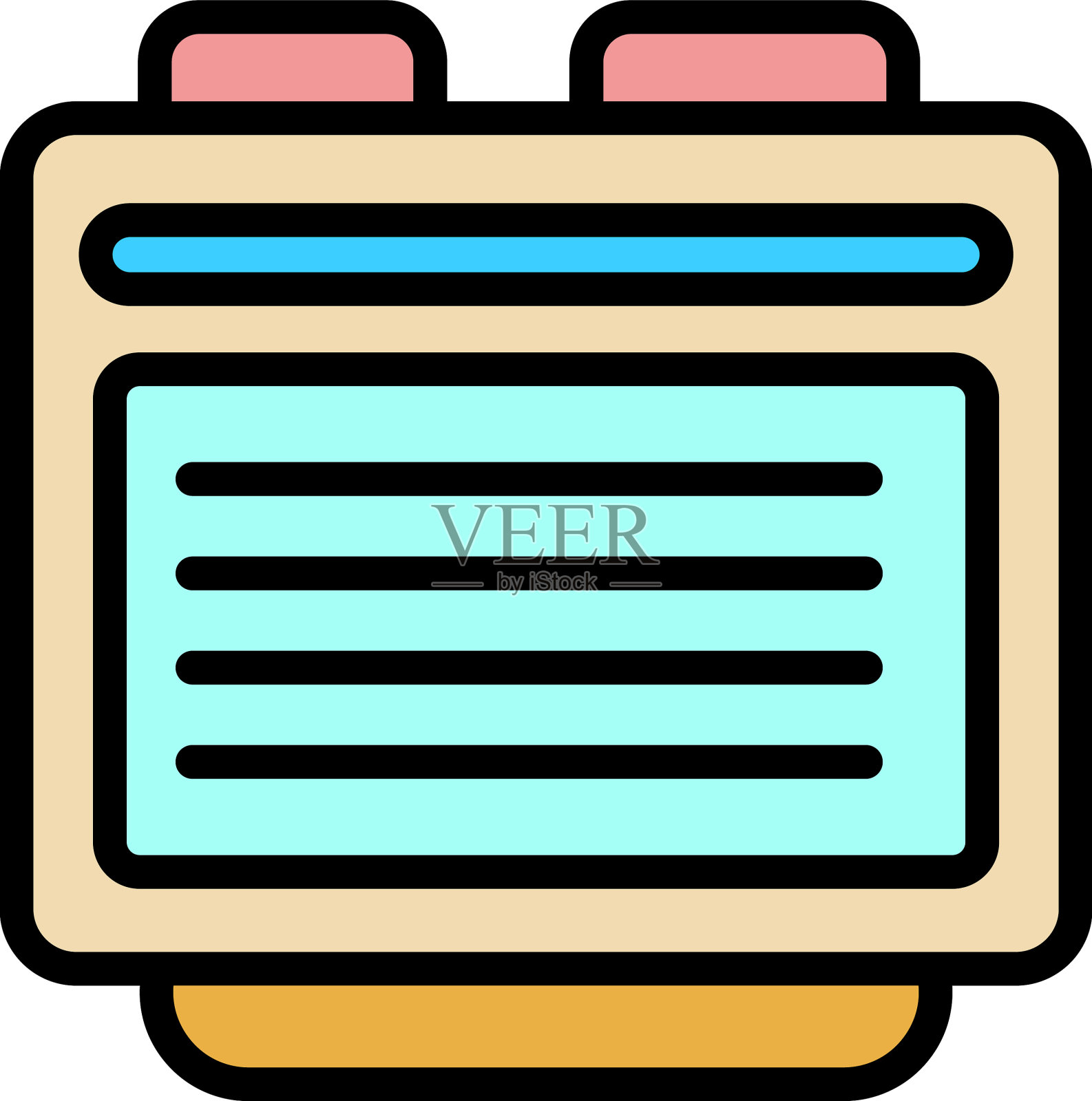 煤气炉图标颜色轮廓图标素材