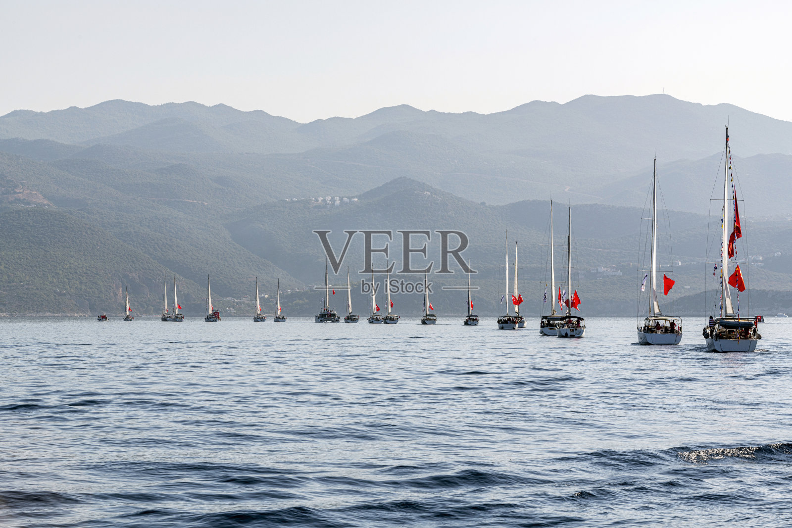 为传统共和国日庆祝活动表演的帆船照片摄影图片