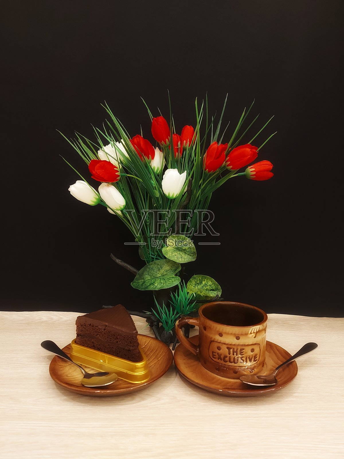 喝咖啡的时间。照片摄影图片