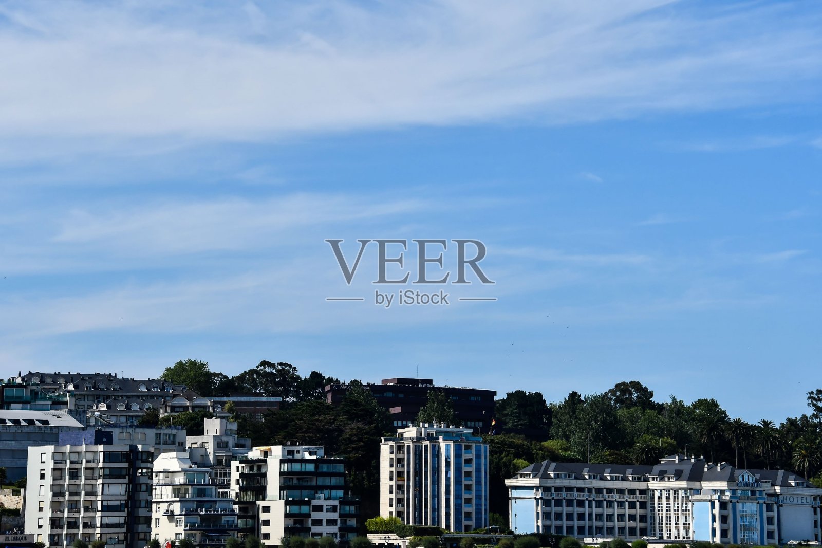 城市的观点,在桑坦德,坎塔布里亚,西班牙,欧洲照片摄影图片