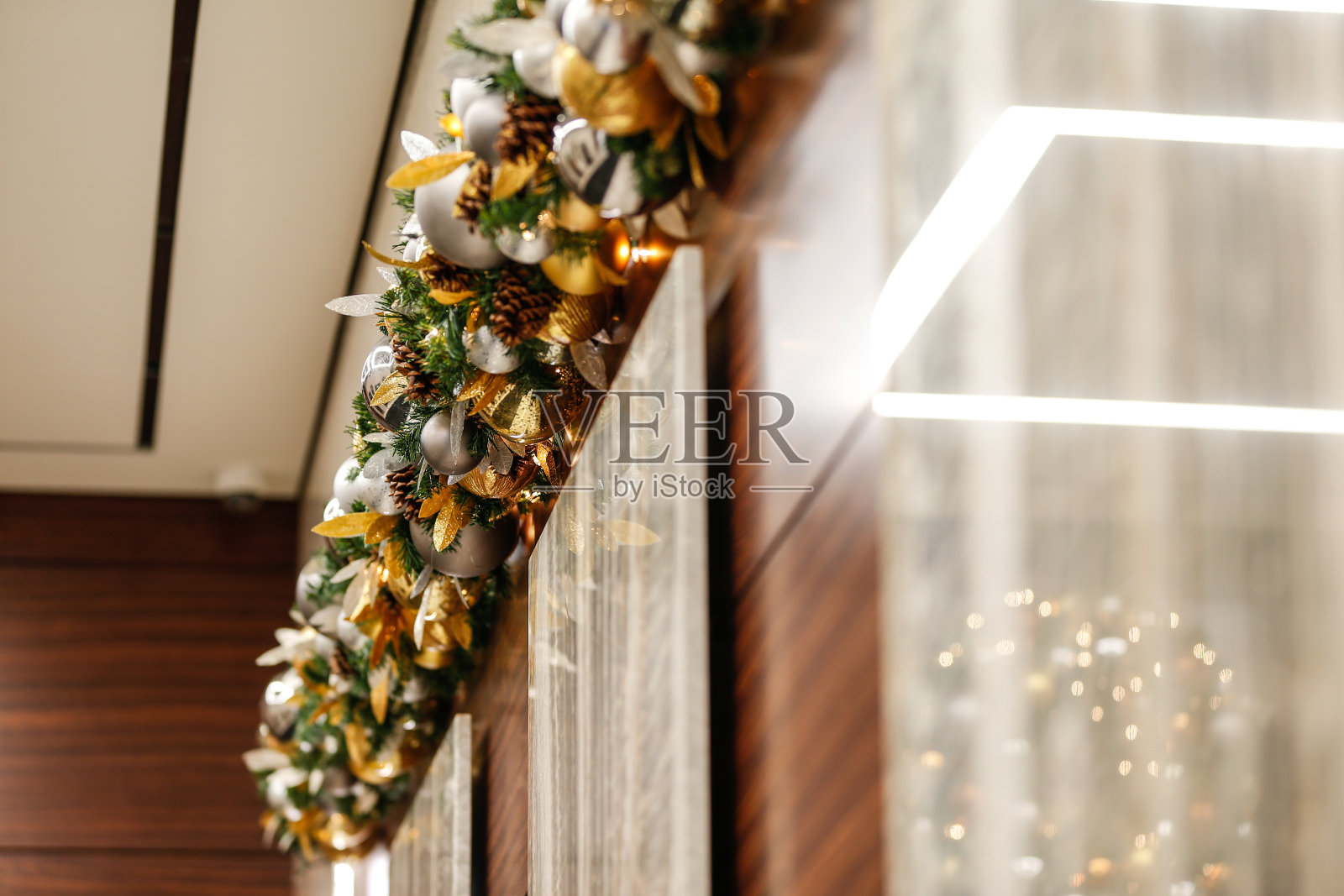 圣诞花环照片摄影图片