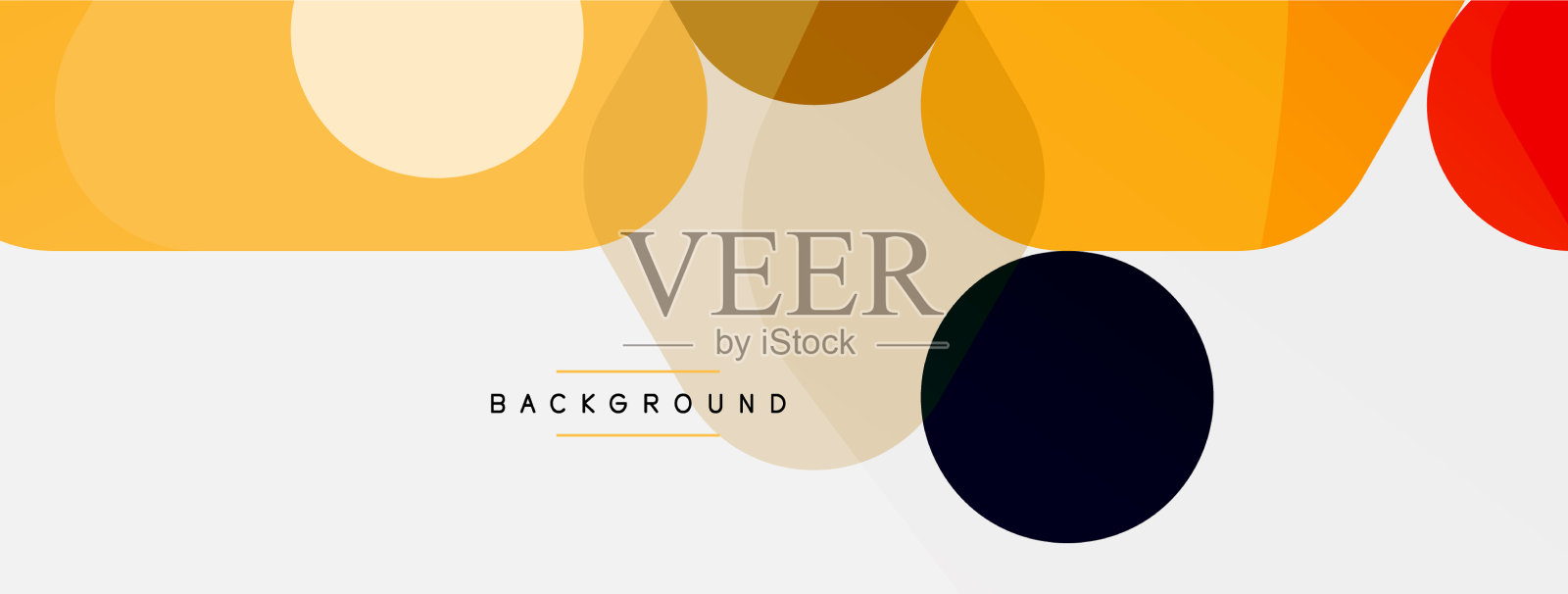 彩色气泡和圆形几何形状插画图片素材