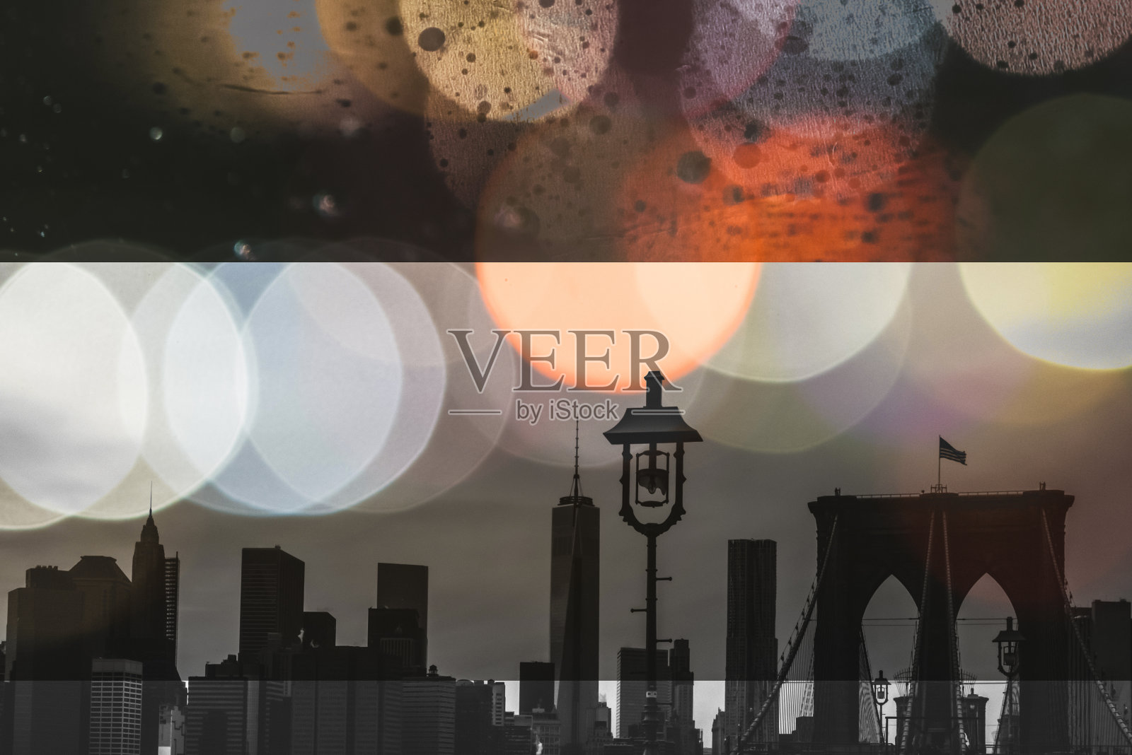 创意纽约天际线照片摄影图片