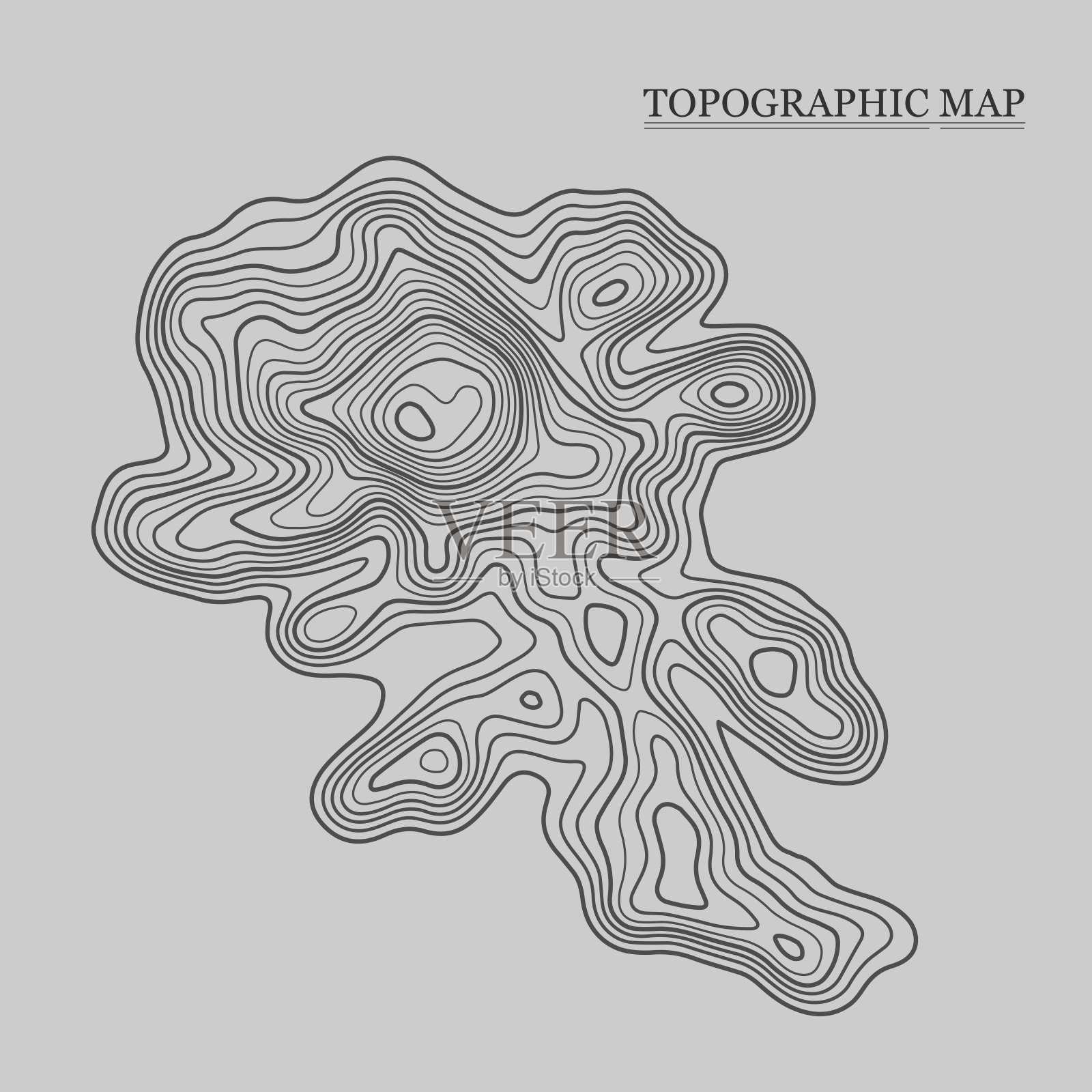 地形图。矢量插图。等值线图的背景插画图片素材