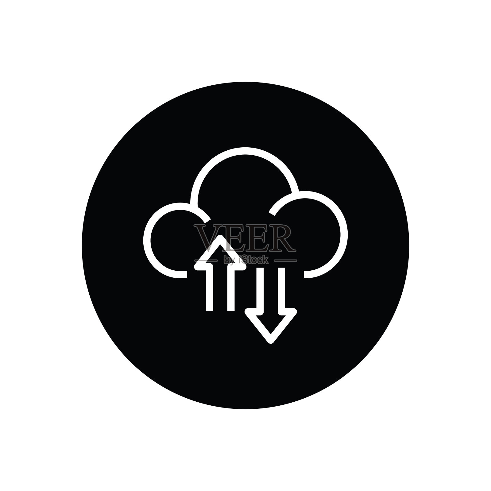 共享数据字形图标插画图片素材