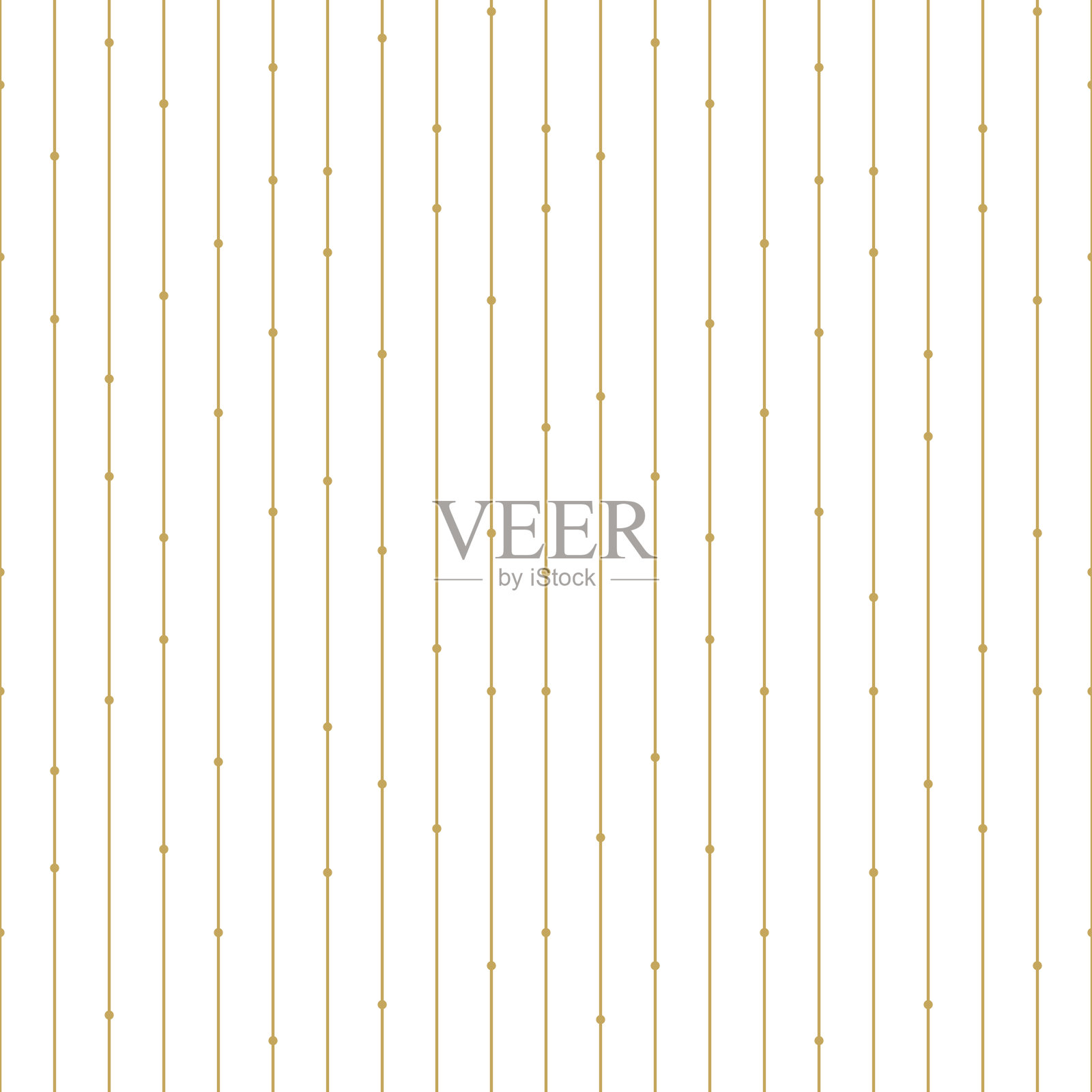 无缝的金色图案与垂直的线和点。有条纹的矢量插图。插画图片素材