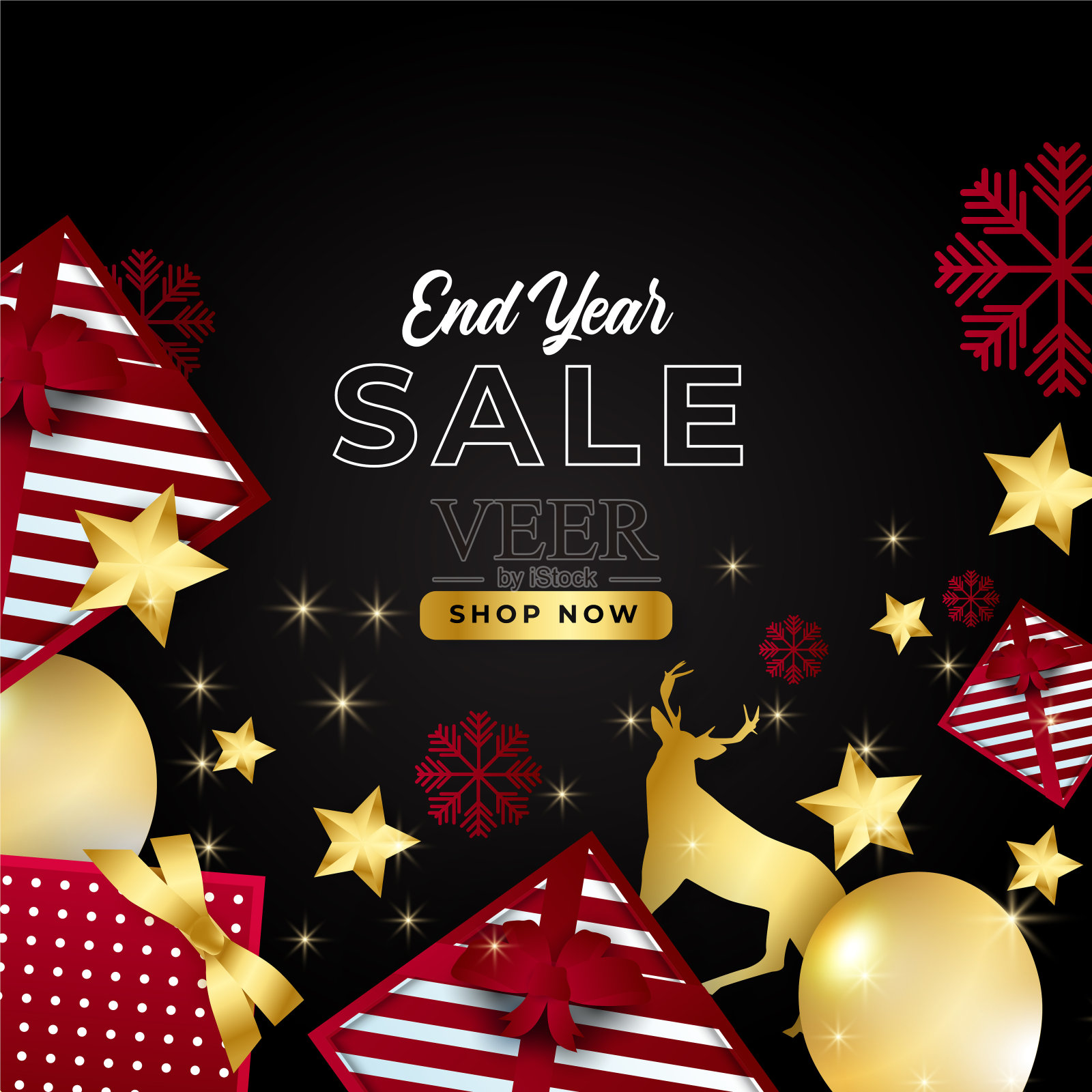 圣诞节,新年,冬季大甩卖。海报,背景,传单,邀请卡,模板设计与冬天的元素。矢量图插画图片素材