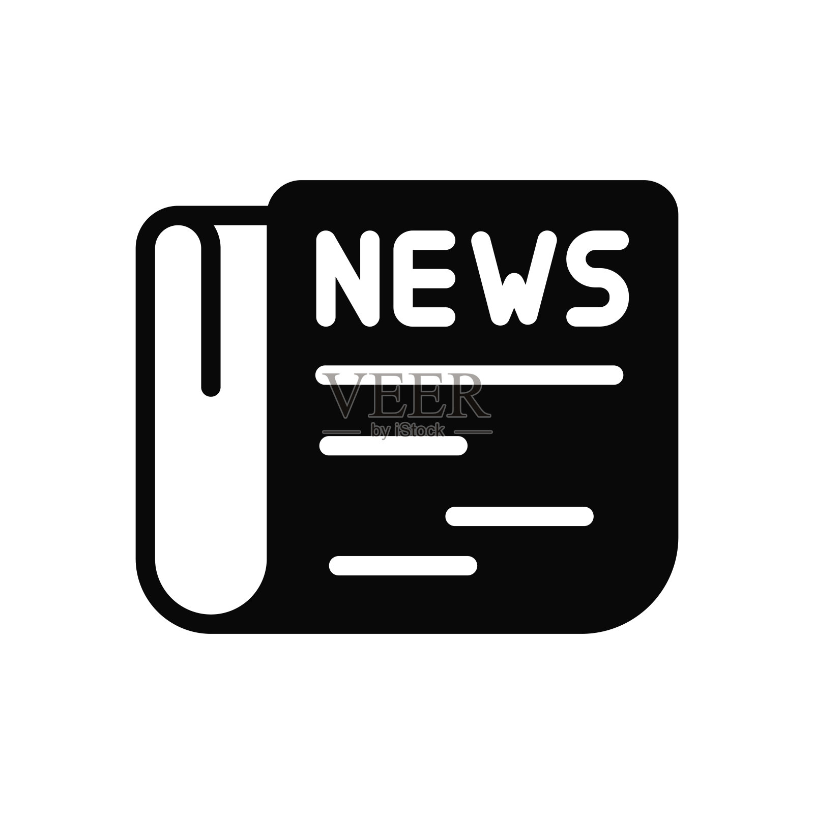 报纸字形图标插画图片素材