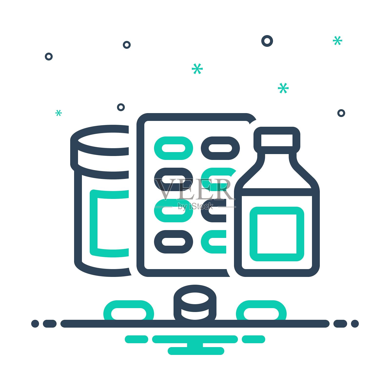 与药物插画图片素材