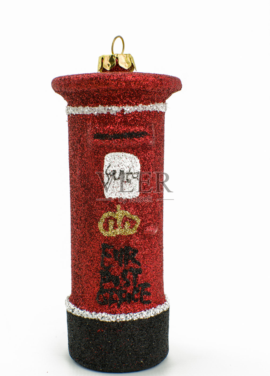 白色背景上的圣诞装饰照片摄影图片