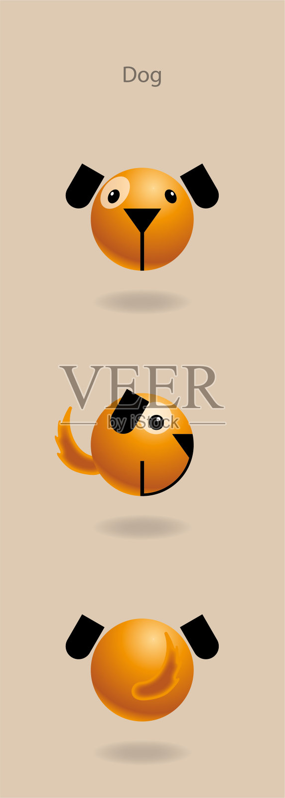 宠物象征:一只狗插画图片素材