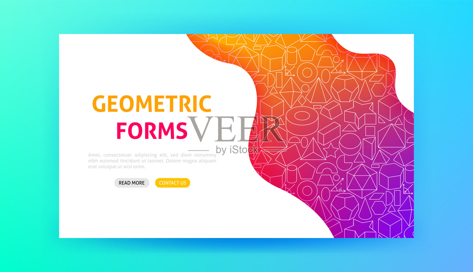 几何窗体登录页面插画图片素材
