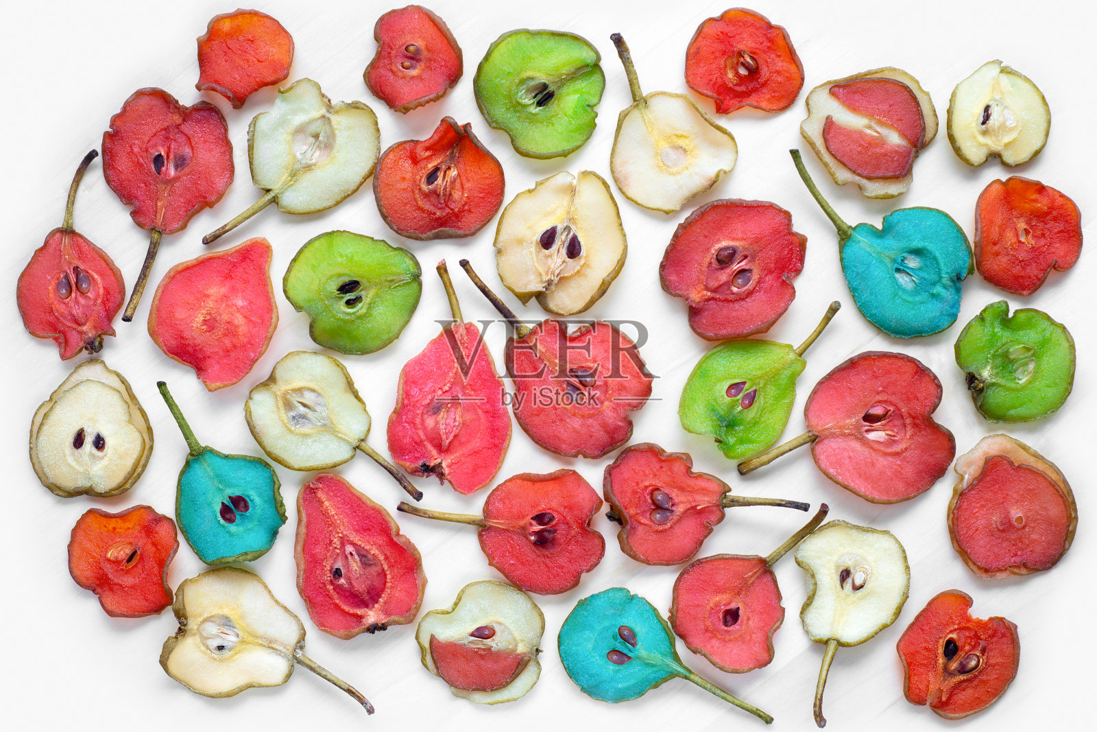 用干甜梨片做成的木质表面,非常棒照片摄影图片