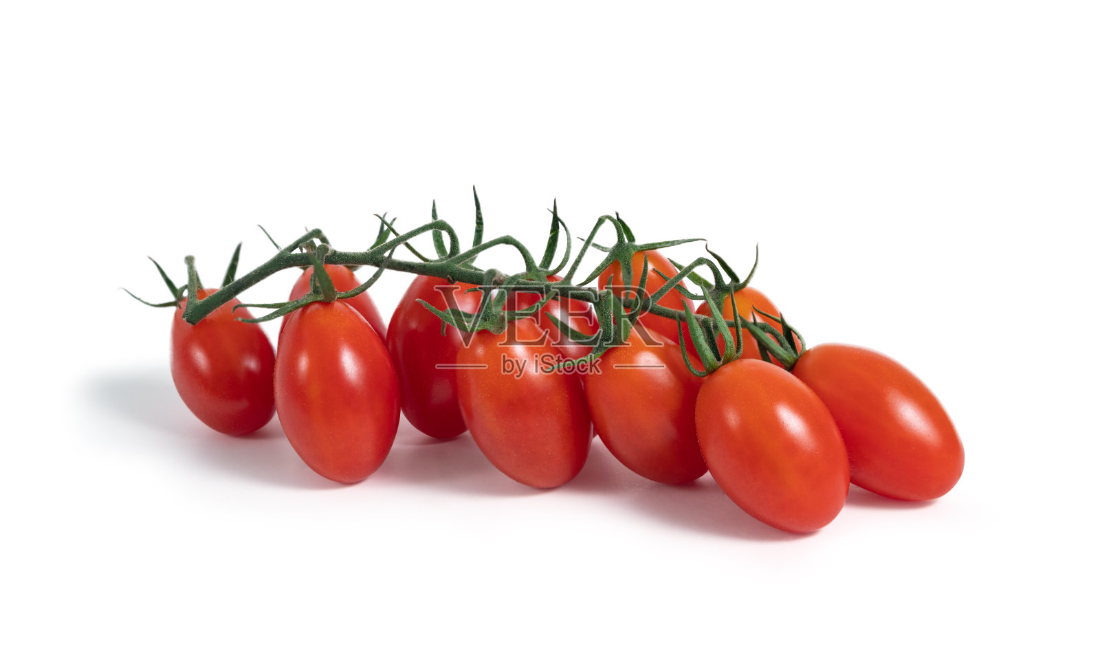 番茄上分离出白色的枝条照片摄影图片