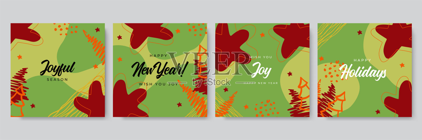 圣诞贺卡快乐。时尚抽象广场冬季假期艺术模板。新年贺卡。适合社交媒体发布,移动应用,横幅设计和网页/互联网广告。设计模板素材