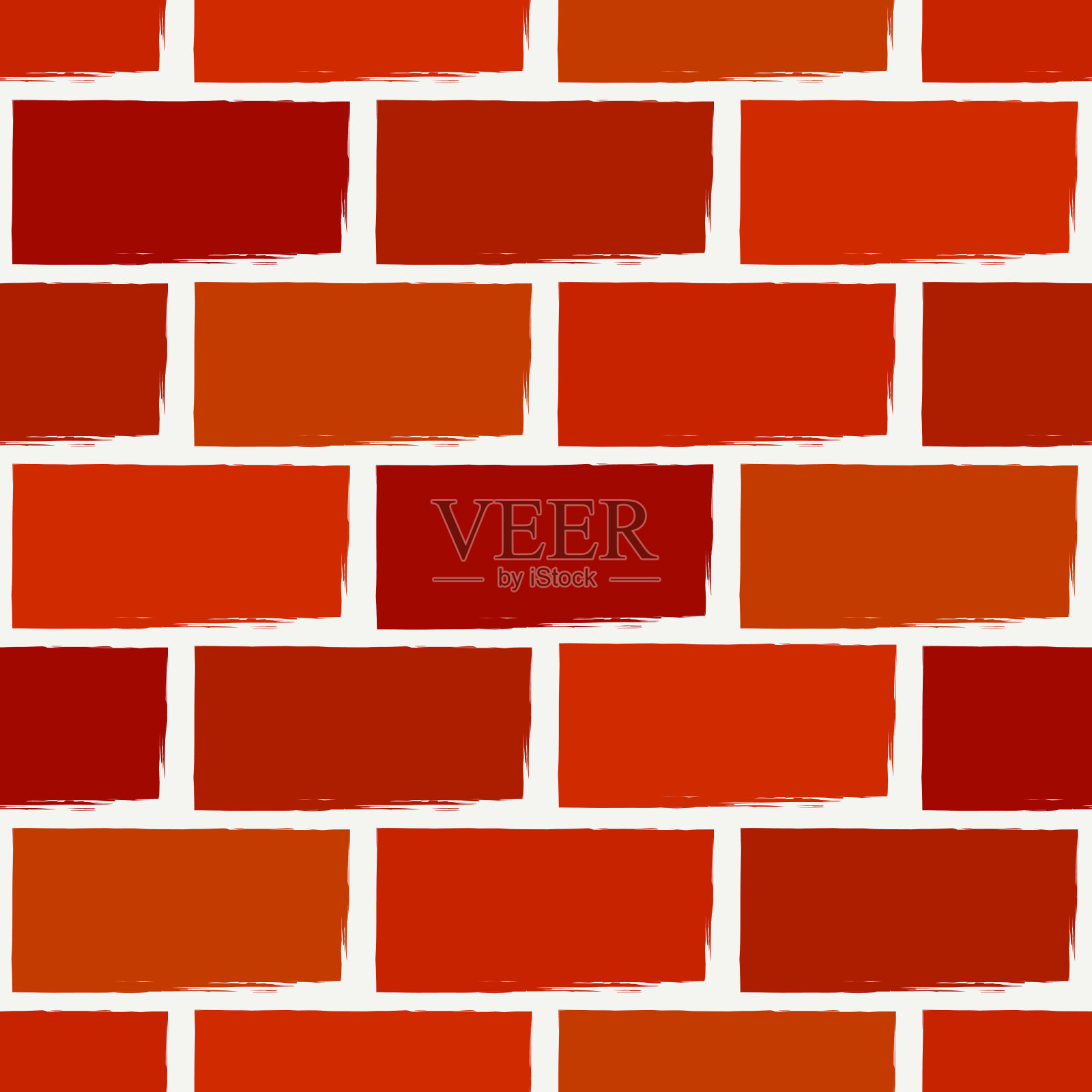 砖墙图案手绘经典几何印花。画笔笔画无缝图案。写意的垃圾设计背景。现代城市点缀插画图片素材