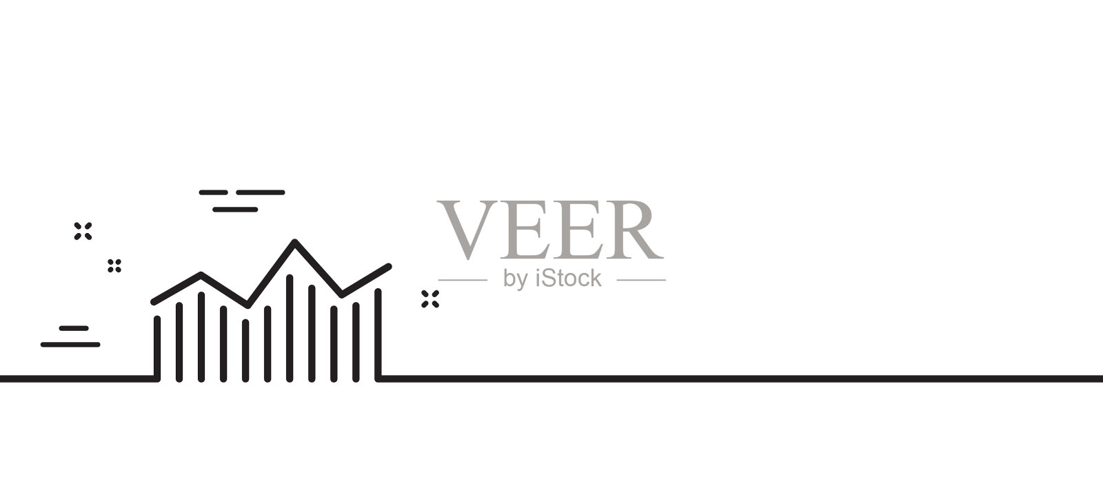 财务图表线图标财务图表最小设计元素图片