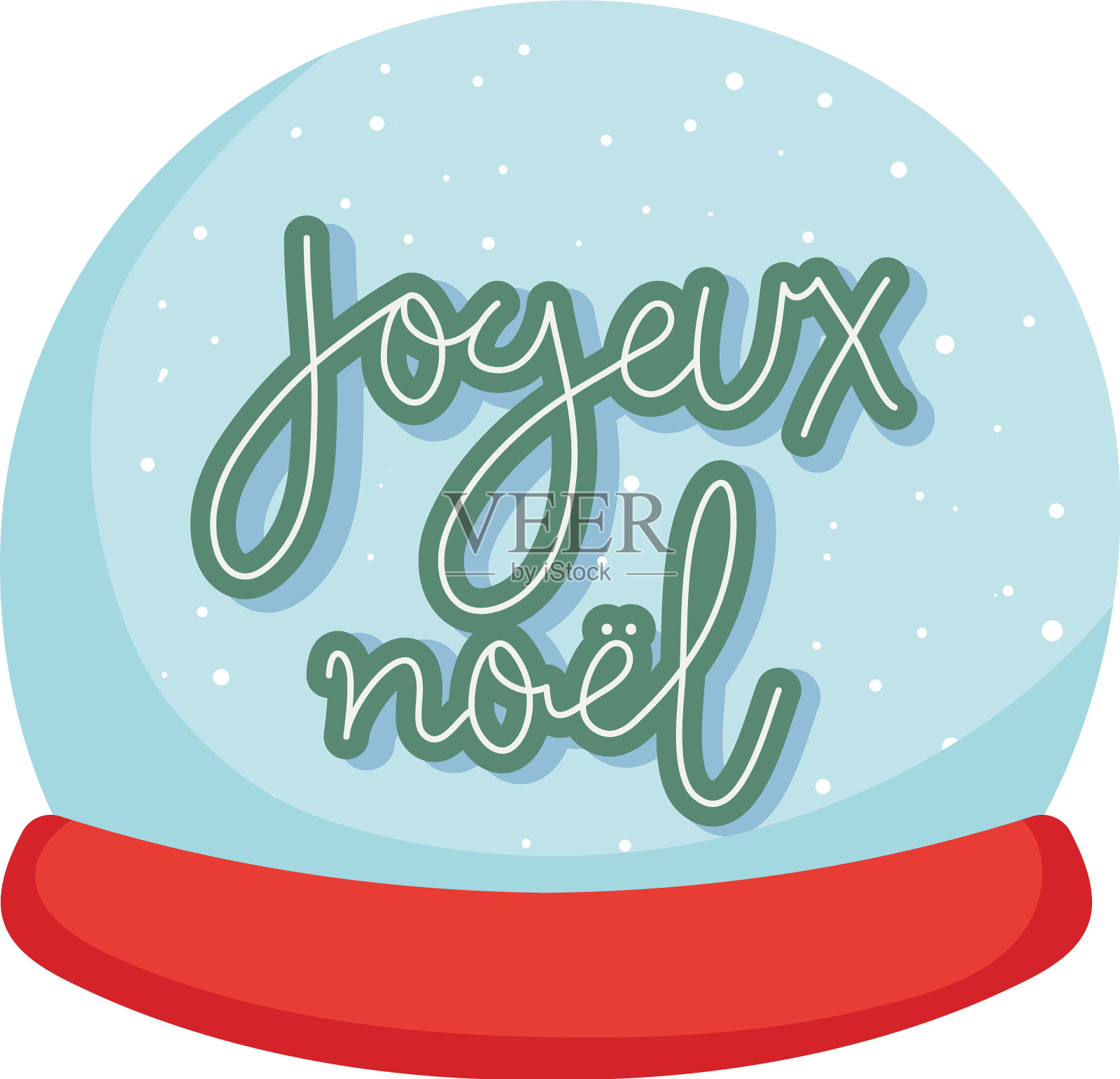 圣诞雪花玻璃球设计元素图片