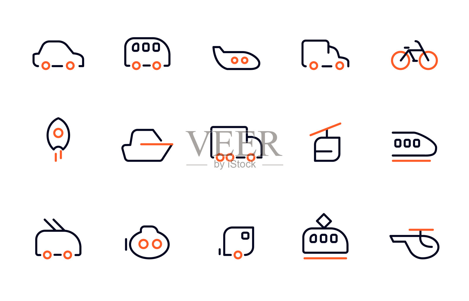 交通图标。图标素材