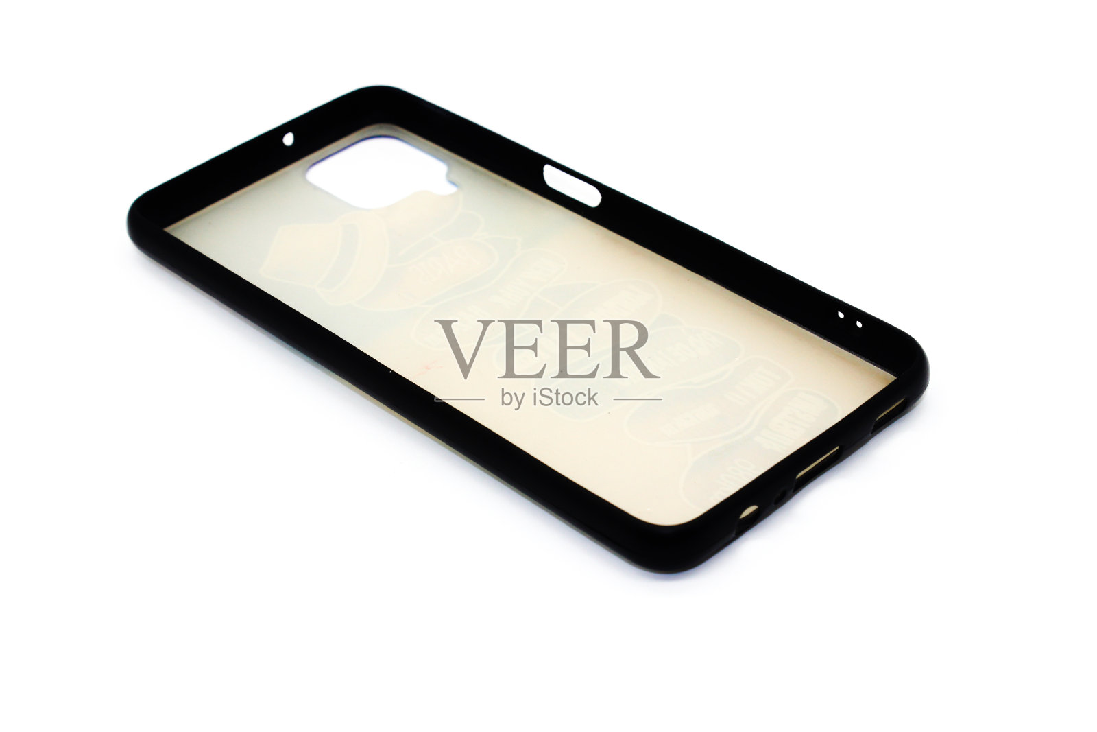 移动后盖孤立的白色背景与选择性聚焦照片摄影图片