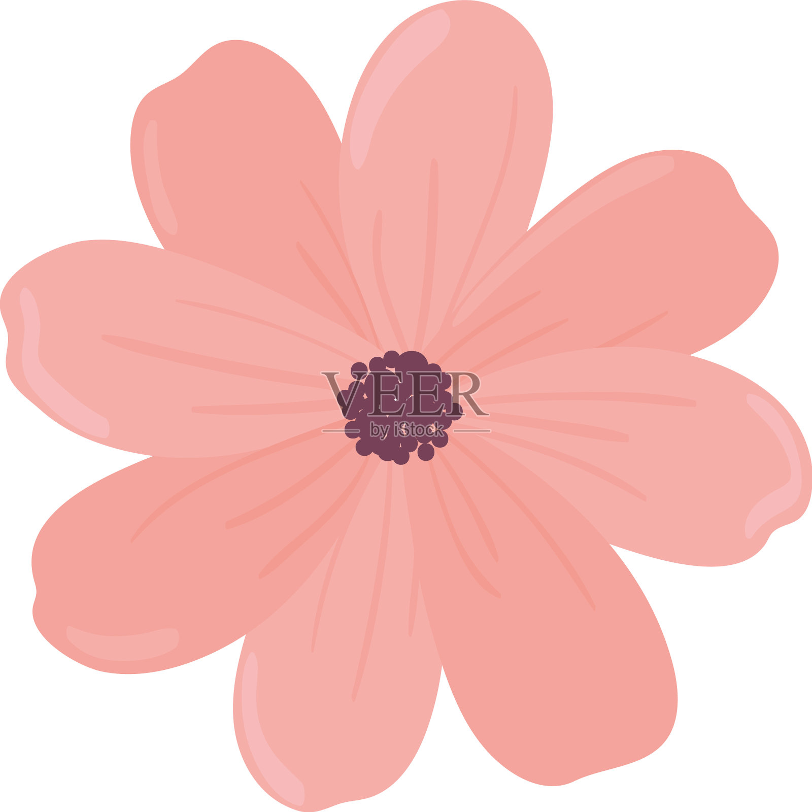 粉红色的花装饰设计元素图片