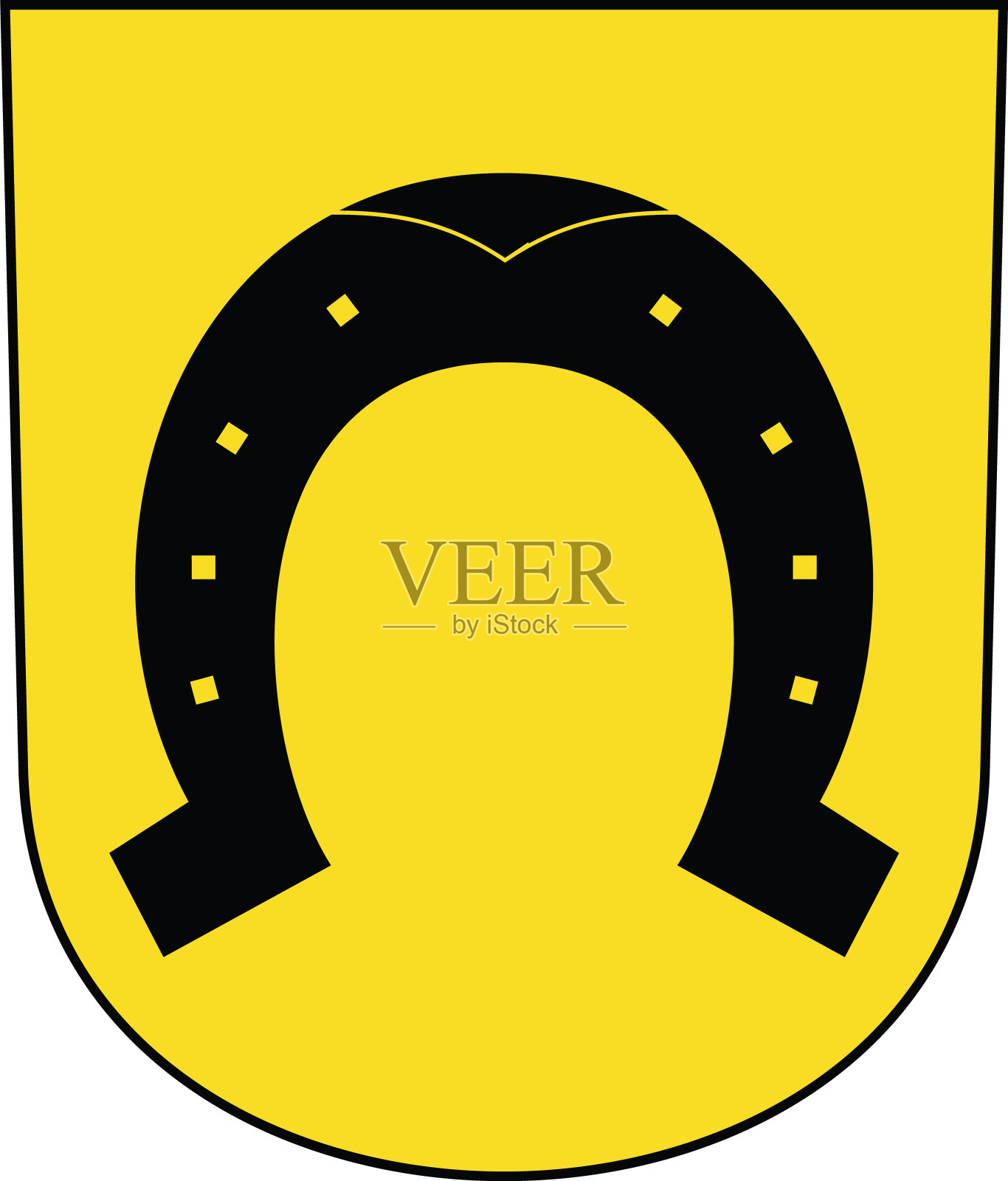 瑞士苏黎世维普金社区的盾形纹章插画图片素材