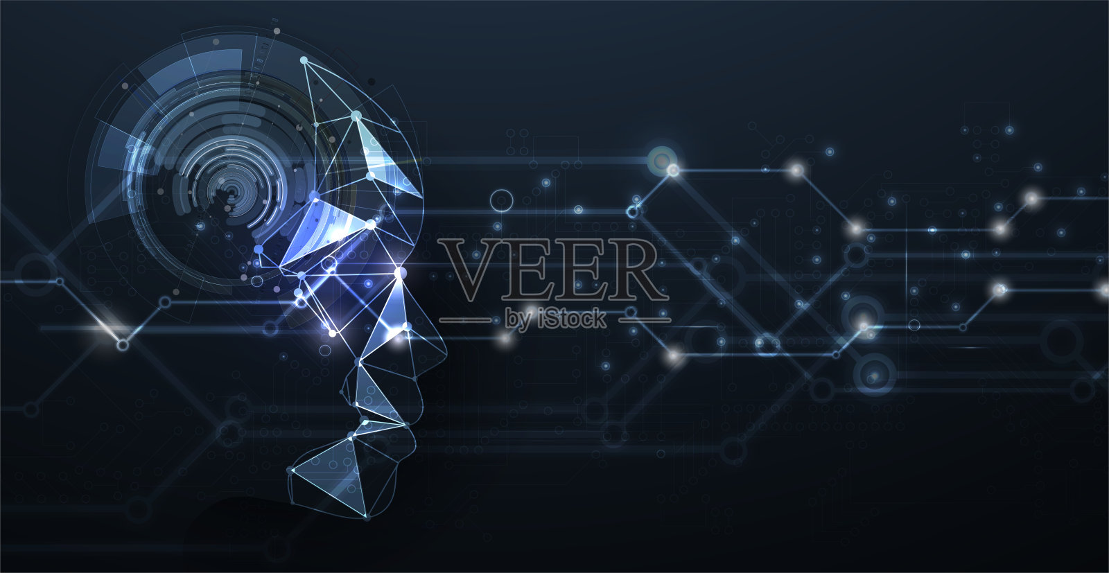 人工智能的概念技术说明插画图片素材