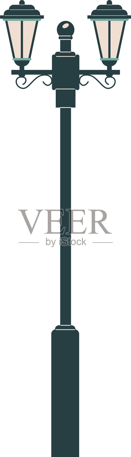 路灯的经典插画图片素材