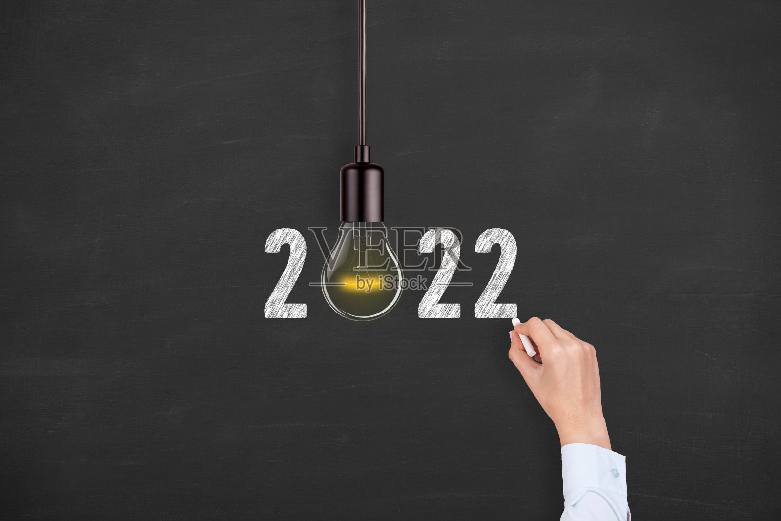 手绘2022年新概念概念黑板背景照片摄影图片