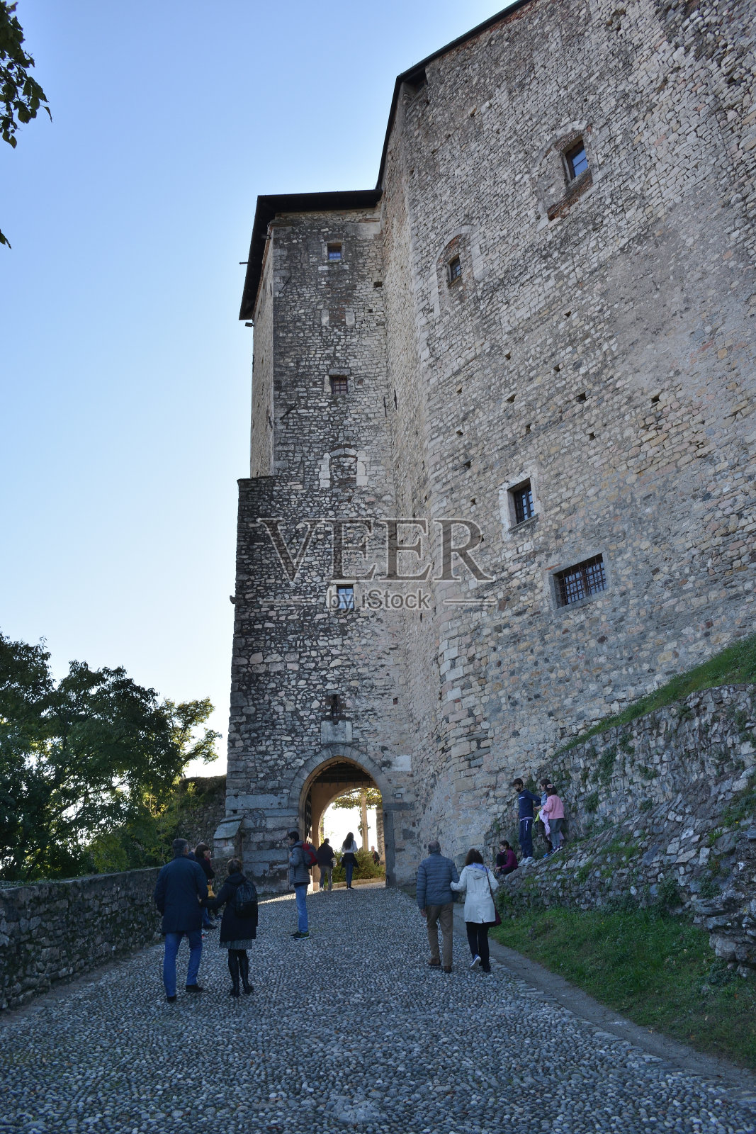 安格尔拉的罗卡,borromeans land, Maggiore湖照片摄影图片