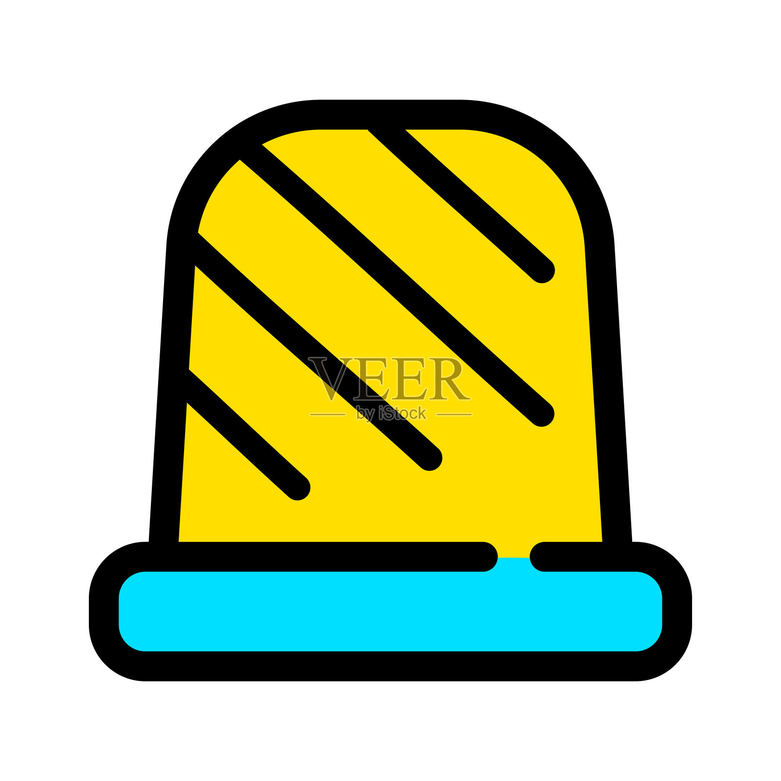 缝纫顶针颜色矢量图标孤立在白色图标素材