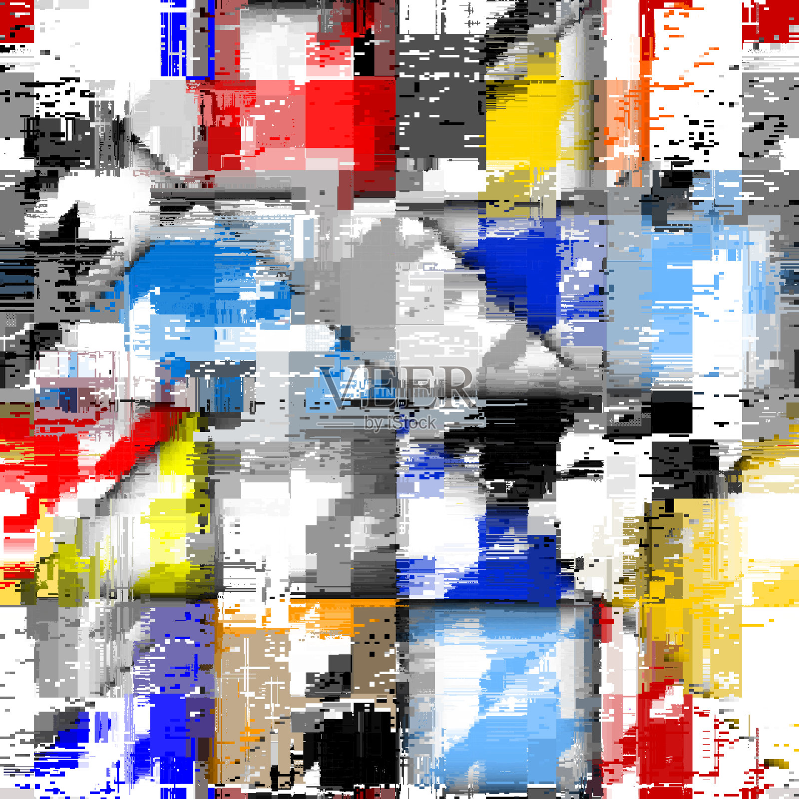 无缝复古抽象矢量图案。插画图片素材