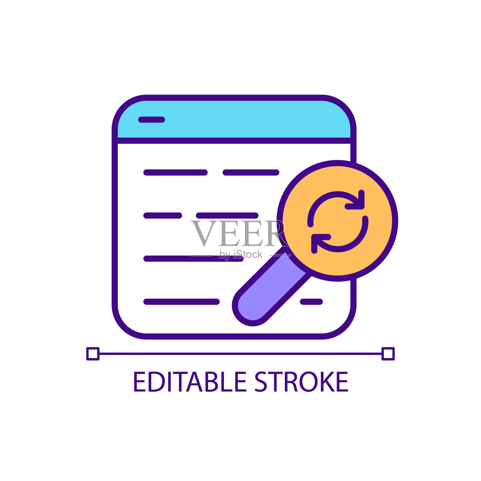 改变搜索引擎以保护个人数据RGB颜色图标插画图片素材