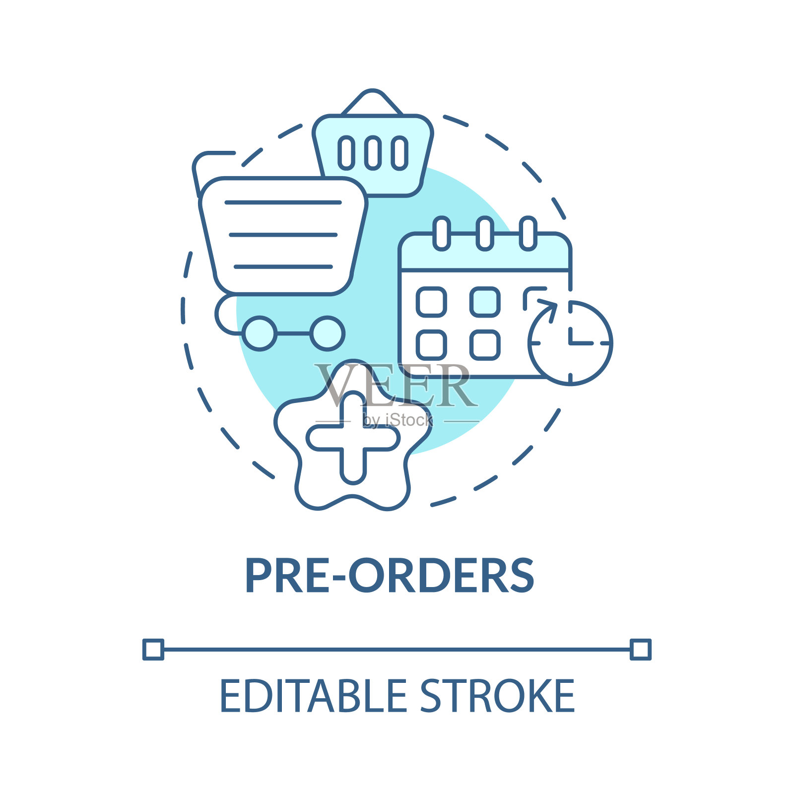 预订营销概念图标插画图片素材