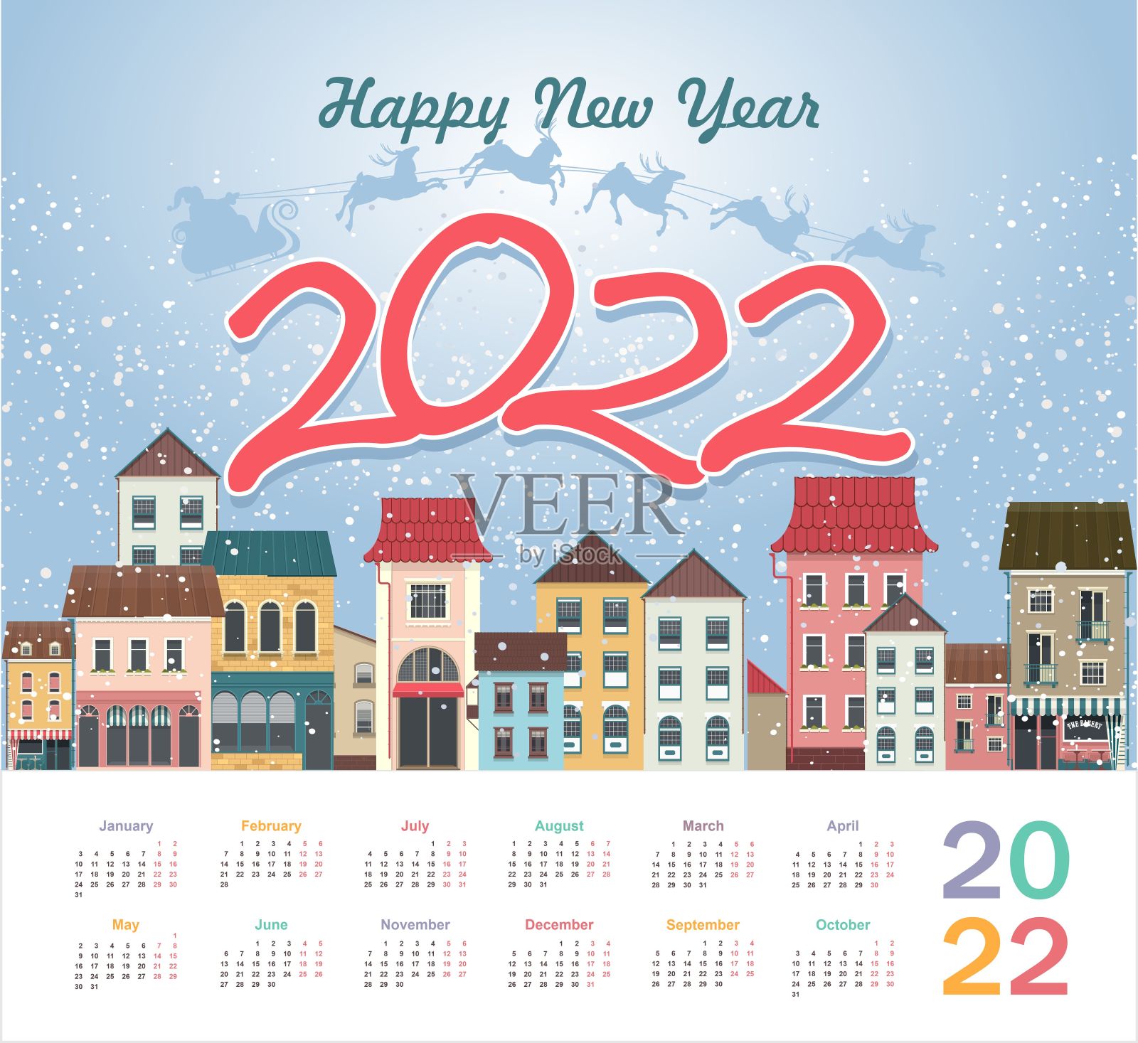 2022年英国城市日历舒适城市设计模板素材