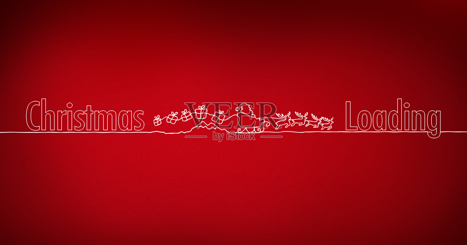 “圣诞装载”与Weihanchtsmann和雪橇插画图片素材