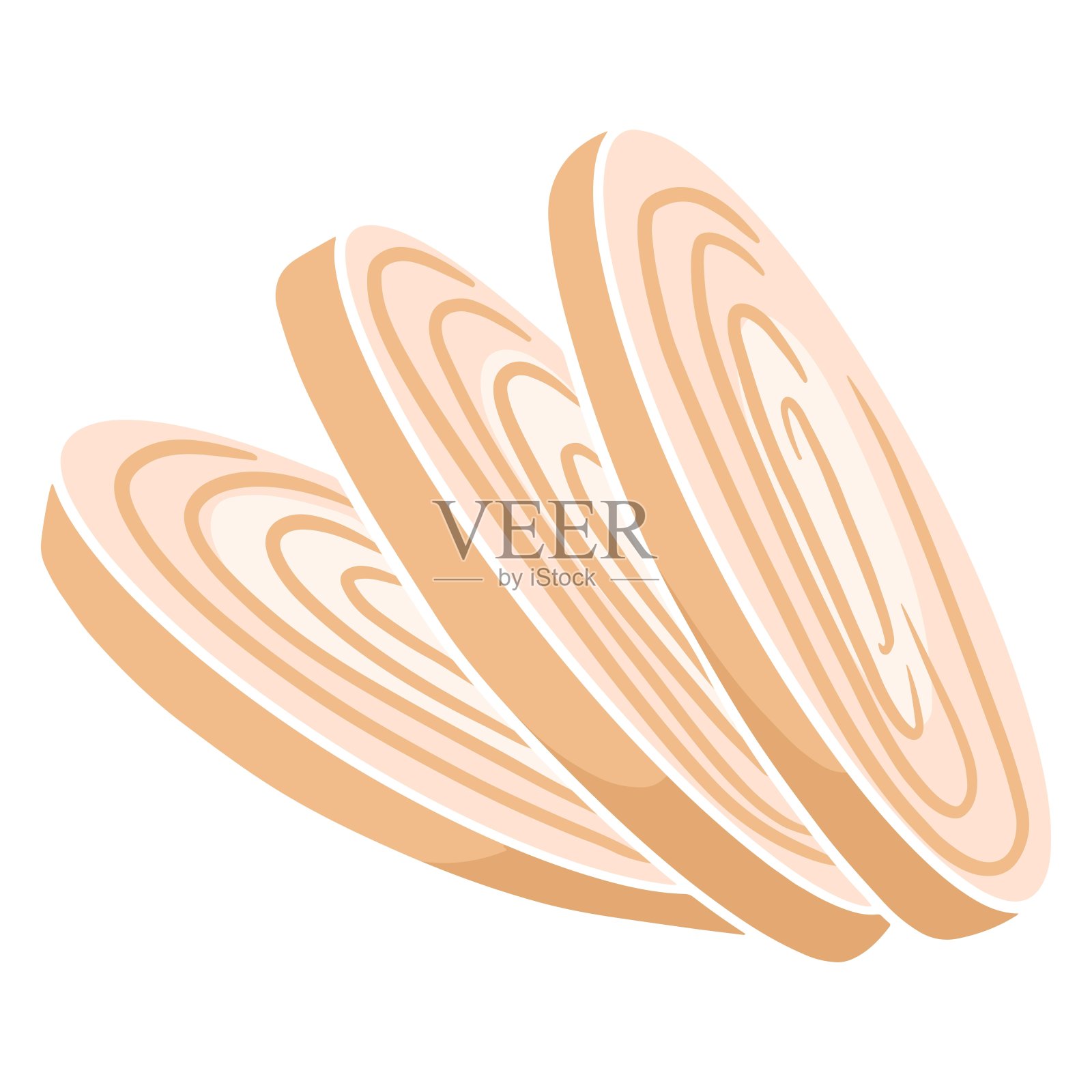 新鲜的洋葱。洋葱片。原料的菜肴。插画图片素材