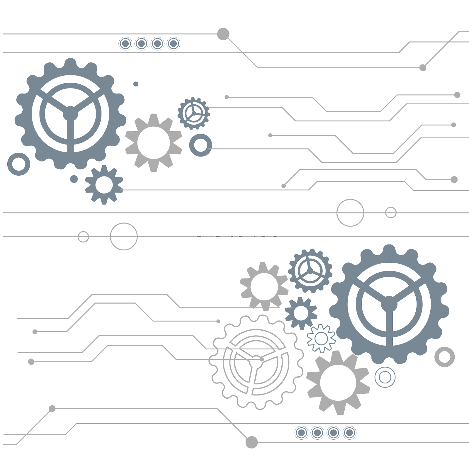 元宇宙商务科技组合齿轮设计元素图片