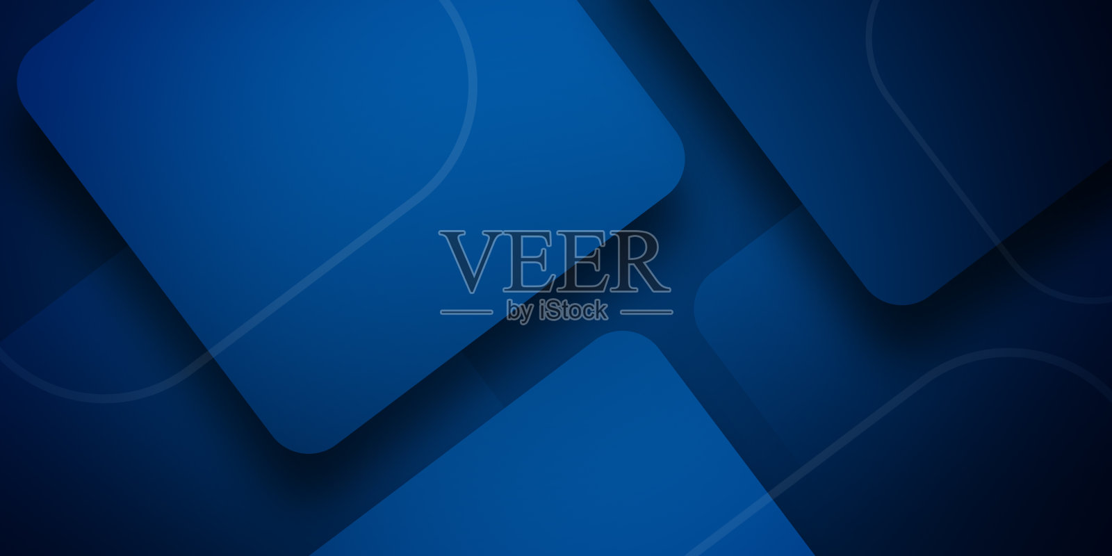 现代的深蓝色方块设计背景。适合商业、企业演示背景和未来技术概念插画图片素材