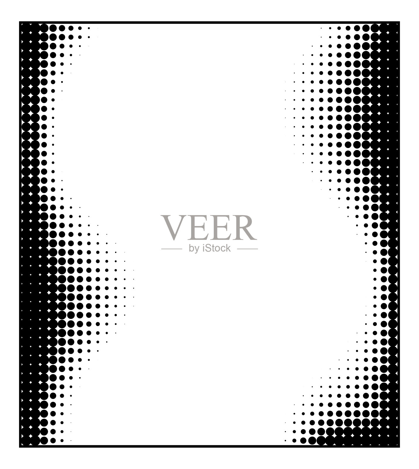 复古波普艺术半色调边界背景框架插画图片素材